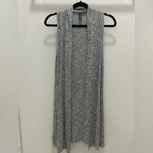 Grey Sleeveless Cardigan